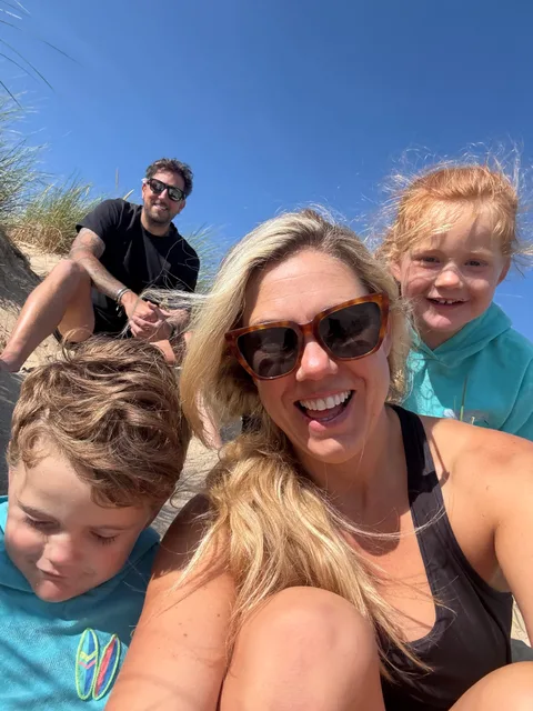 Shaun with his wife Jenna and their twins, Ray and Evelyn