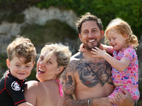 Shaun with his wife Jenna and their twins